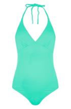 Women's Topshop Braid One-piece Maternity Swimsuit Us (fits Like 0-2) - Green