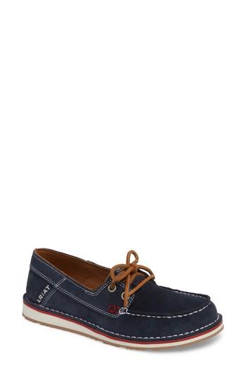Women's Ariat Cruiser Castaway Loafer .5 M - Blue
