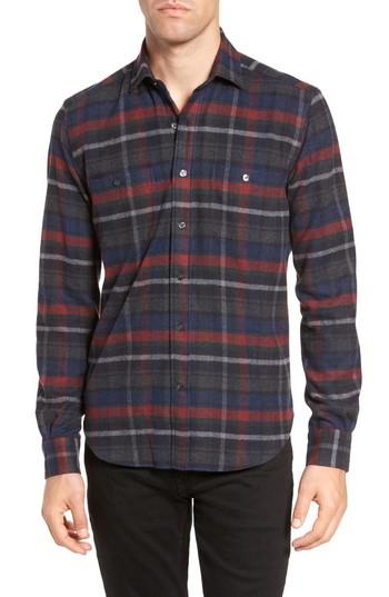 Men's Culturata Plaid Flannel Sport Shirt - Grey