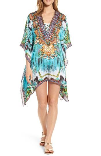 Women's Asa Kaftans Maui Short Kaftan - Green
