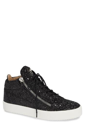 Men's Giuseppe Zanotti Glitter Mid Top Sneaker