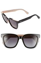 Women's Fendi 51mm Sunglasses - Black/ Pink