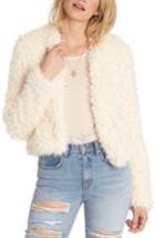 Women's Billabong Keeps Faux Fur Jacket - White
