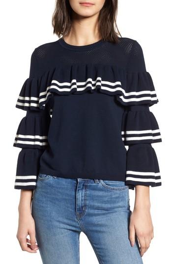 Women's Parker Rhonda Tiered Sleeve Sweater - Blue