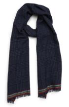 Men's Paul Smith Neppy Check Scarf, Size - Blue