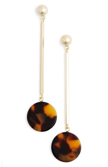 Women's Halogen Linear Disc Earrings