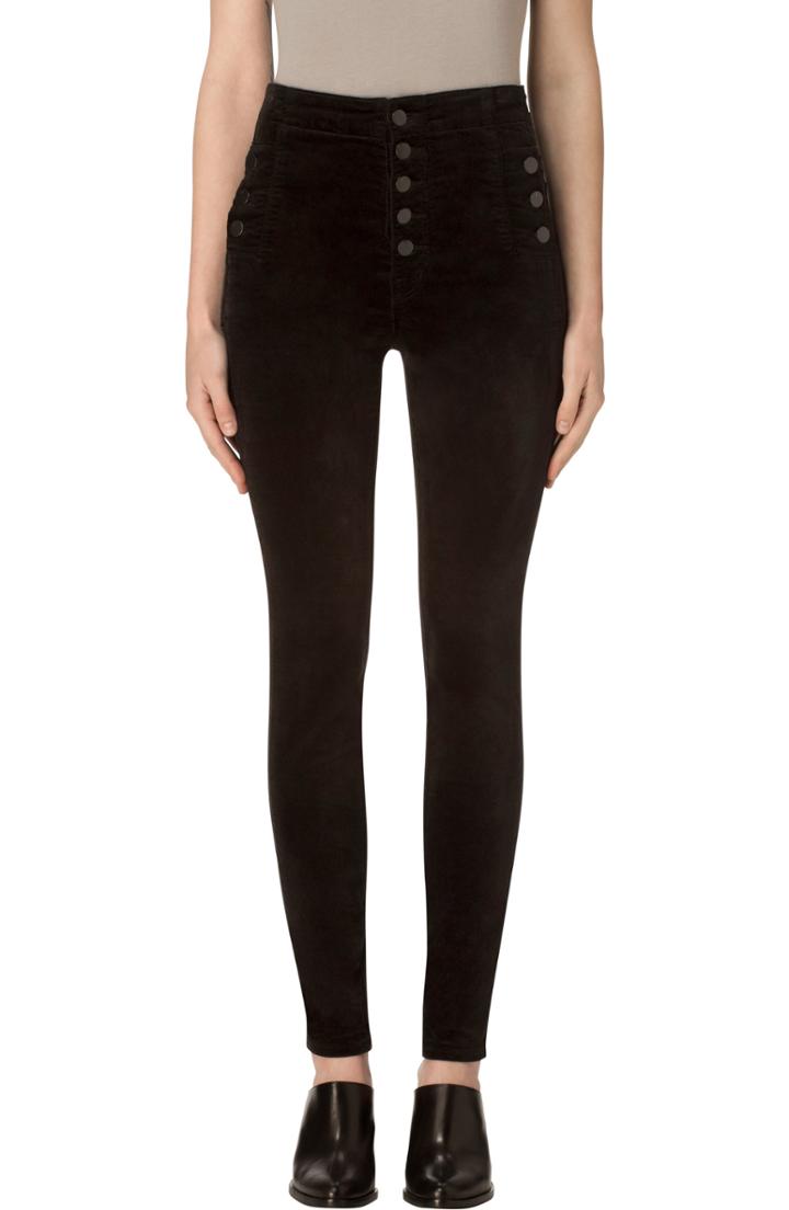 Women's J Brand Natasha Sky High Velvet Skinny Pants