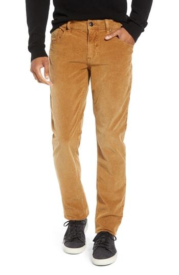 Men's Hudson Jeans Blake Slim Fit Straight Leg Corduroy Pants - Brown