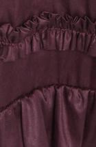 Women's Rebecca Taylor Ruffle Trim Midi Skirt - Purple