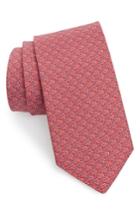 Men's Salvatore Ferragamo Turtle Silk Tie, Size - Red