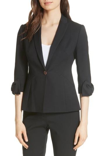 Women's Ted Baker London Toply Bow Cuff Jacket - Black