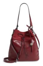 Lodis Los Angeles Jess Medium Drawstring Bucket Bag - Burgundy