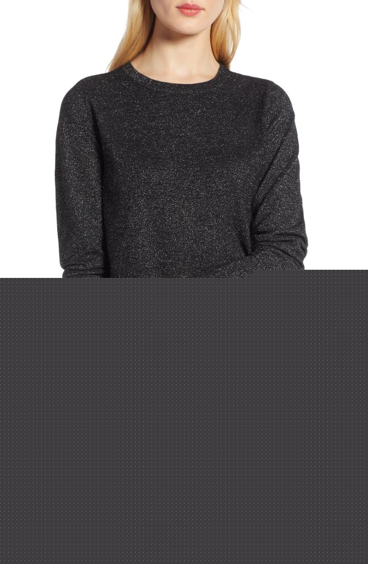 Women's Halogen Shimmer Knit Sweater - Grey