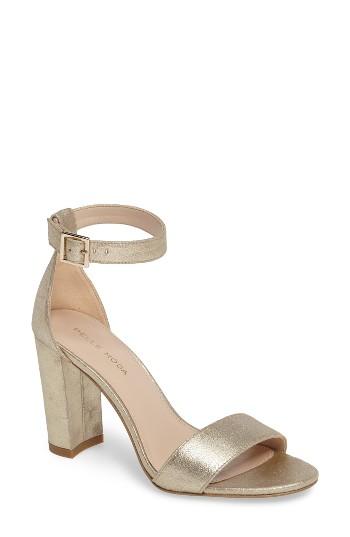 Women's Pelle Moda 'bonnie' Ankle Strap Sandal .5 M - Metallic