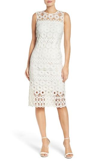 Women's Taylor Dresses Lace Sheath Dress - White