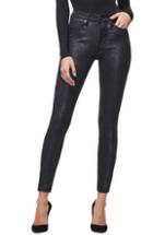 Women's Good American Good Legs Metallic Snake Print Skinny Jeans - Black