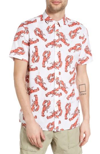 Men's Barney Cools Print Woven Shirt - White