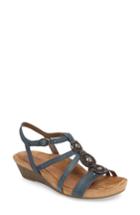 Women's Rockport Cobb Hill 'hannah' Leather Sandal .5 M - Blue