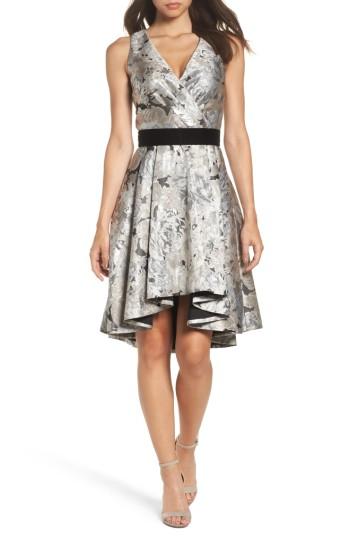 Women's Eliza J Jacquard High/low Dress - Metallic