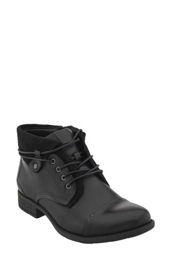 Women's Earth Rexford Lace-up Bootie .5 M - Black