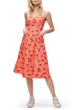 Women's Free People Sunshine Of Your Love Cotton Midi Dress - Coral