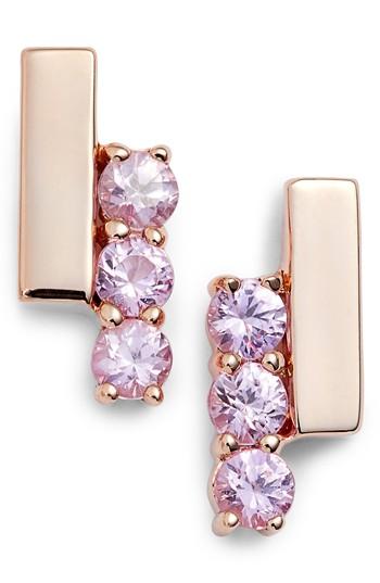 Women's Dana Rebecca Designs Sylvie Rose Sapphire Bar Stud Earrings