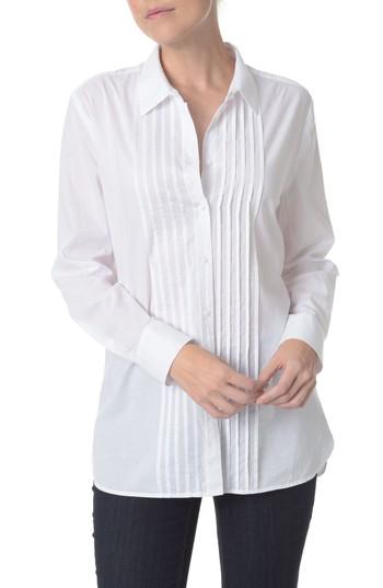 Women's Nydj Tuxedo Tunic Shirt - White
