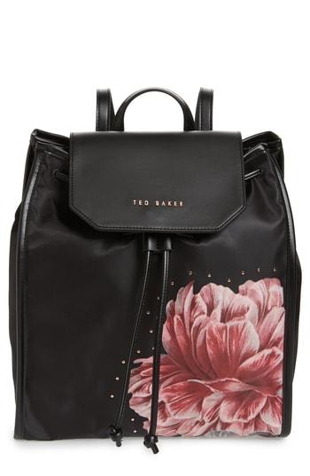 Ted Baker London Iberiis Tranquility Print Backpack - Black