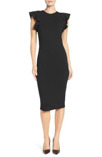 Women's Felicity & Coco Ruffle Sheath Dress - Black