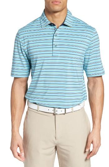 Men's Bobby Jones Xh20 Coney Stripe Stretch Golf Polo - Blue