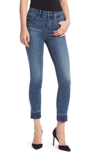 Women's Good American Good Legs Side Slit Ankle Skinny Jeans - Blue