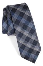 Men's Calibrate Indigo Plaid Silk Tie
