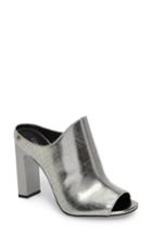 Women's Calvin Klein Maera Open Toe Mule .5 M - Metallic