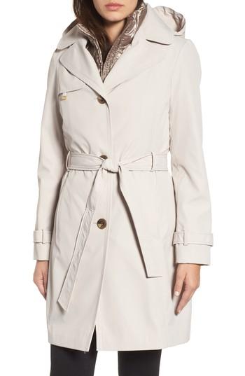Women's Ellen Tracy Waterproof Trench Coat With Removable Vest - Brown