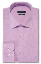 Men's Bugatchi Trim Fit Houndstooth Dress Shirt - Pink