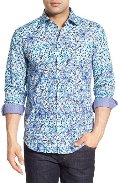 Men's Bugatchi Classic Fit Graphic Sport Shirt