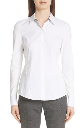 Women's Lafayette 148 New York Linley Stretch Cotton Blouse