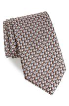 Men's Salvatore Ferragamo Fox Print Silk Tie, Size - Black