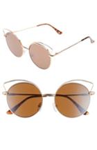Women's Circus By Sam Edelman Satellite 55mm Round Sunglasses - Gold