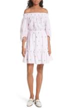Women's Kate Spade New York Pineapple Off The Shoulder Cotton Dress, Size - Pink