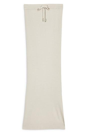 Women's Topshop Ribbed Tube Skirt Us (fits Like 0) - Grey