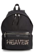 Saint Laurent Mini City Logo Canvas Backpack -