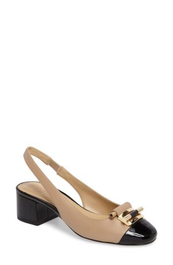 Women's Michael Michael Kors Gloria Slingback Pump M - Beige