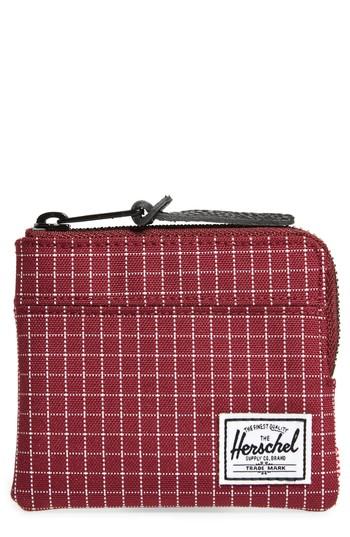 Women's Herschel Supply Co. 'johnny' Half Zip Wallet - Red