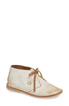 Women's Beek Warbler Deconstructed Genuine Shearling Chukka Bootie .5 M - White