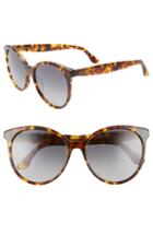 Women's Diff Cosmo 56mm Polarized Round Sunglasses - Amber Tortoise/ Steel Gradient