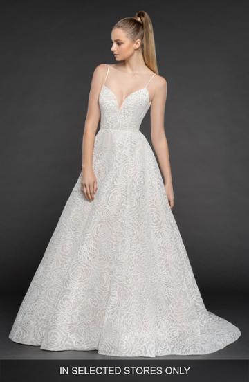 Women's Blush By Hayley Paige Amour Tulle A-line Gown, Size - Pink