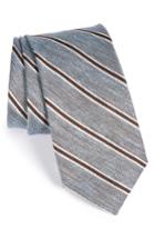 Men's Strong Suit Stripe Linen & Silk Tie