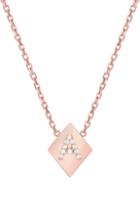 Women's Mini Mini Jewels Framed Diamond Initial Pendant Necklace