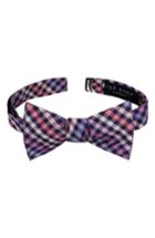 Men's Ted Baker London Gingham Silk Bow Tie, Size - Pink
